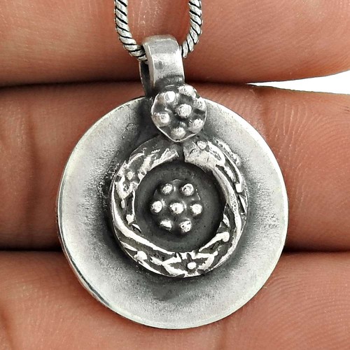 Oxidized 925 Sterling Silver Pendant