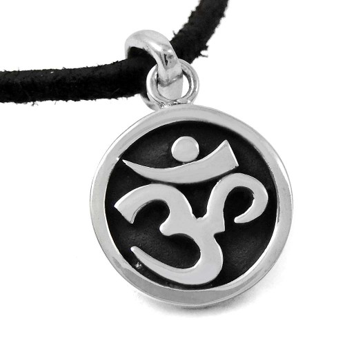 Abstract! 925 Sterling Silver OM Pendant