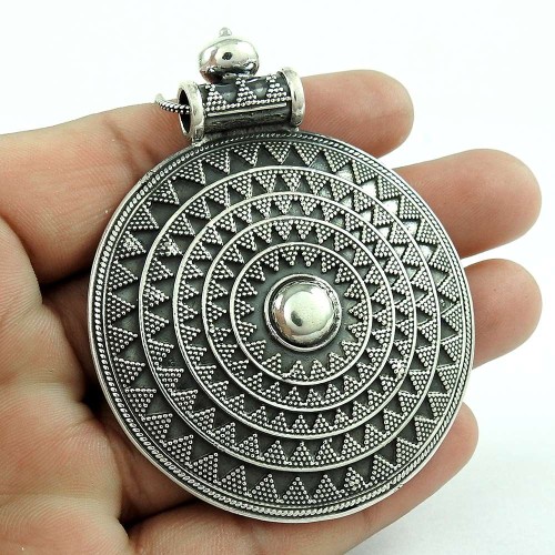 Large ! 925 Sterling Silver Pendant