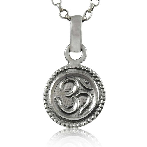 Very Delicate! 925 Sterling Silver OM Pendant