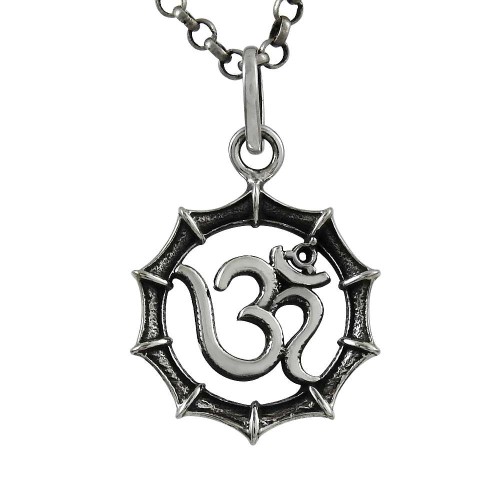 Victorian Style ! Sterling Silver Jewellery OM Pendant