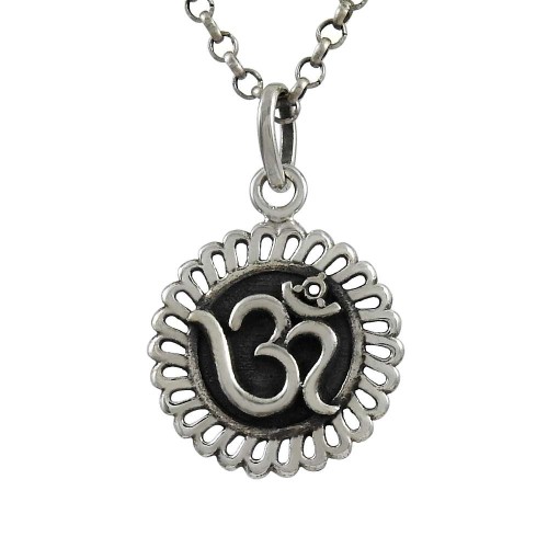 Personable ! Sterling Silver Jewellery OM Pendant