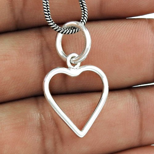 Easeful 925 Sterling Silver Jewellery Heart Pendant