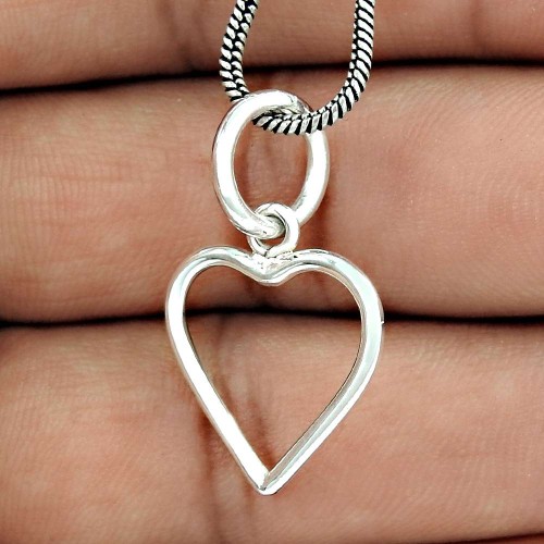 Fabulous 925 Sterling Silver Jewellery Heart Pendant