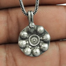Oxidised 925 Sterling Silver Antique Handmade Pendant Jewellery Manufacturer