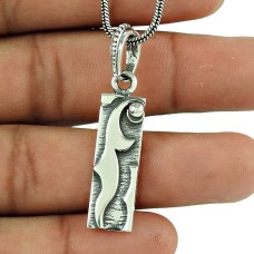 Women Gift 925 Sterling Silver HANDMADE Jewelry Oxidized Pendant B54