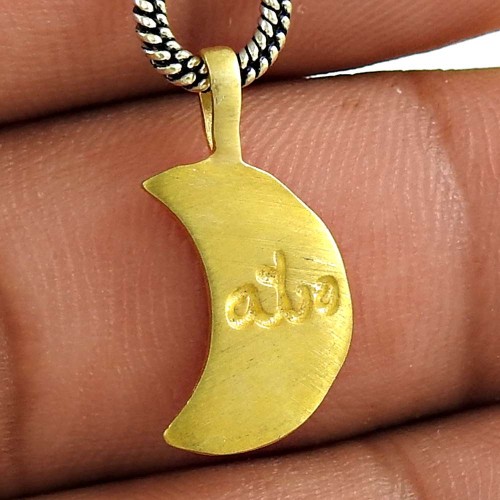 Solid Gold Plating Solid 925 Sterling Silver Pendant