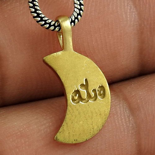 Spectacular Gold Plating Solid 925 Sterling Silver Pendant