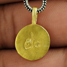 Stunning Gold Plating Solid 925 Sterling Silver Pendant
