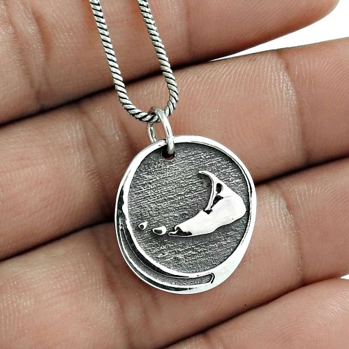 Party Wear 925 Sterling Silver Pendant Ethnic Jewelry