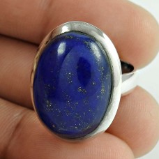 925 Sterling Silver Handmade Jewellery Designer Lapis Gemstone Ring Manufacturer