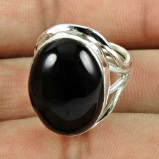925 Silver Jewellery Beautiful Black Onyx Gemstone Ring Fournisseur