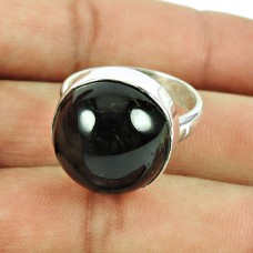 925 Sterling Silver Antique Jewellery Traditional Black Star Gemstone Ring De gros