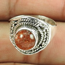 925 Sterling Silver Antique Jewellery Beautiful Real Sunstone Ring Lieferant