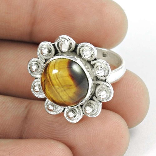 My Sweet! 925 Silver Tiger Eye Ring Hersteller
