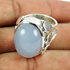 925 Sterling Silver Jewellery Fashion Chalcedony Gemstone Ring Wholesaler