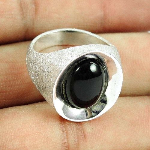 925 Sterling Silver Jewellery Beautiful Black Onyx Gemstone Ring Exporter India