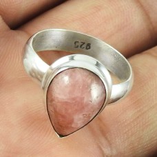 925 Silver Jewellery Beautiful Rhodochrosite Gemstone Ring