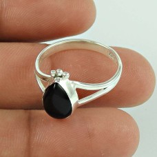 Large Stunning!! 925 Silver Black Onyx Ring