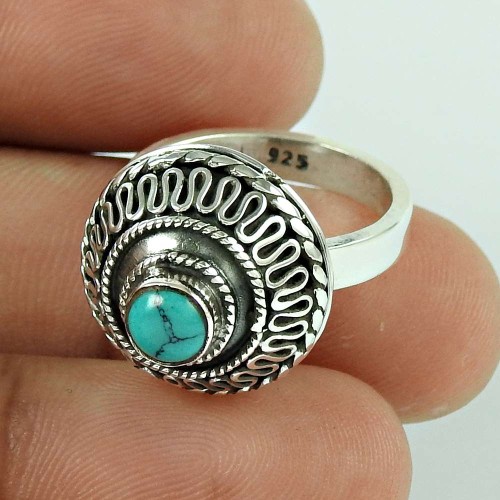 Awesome! 925 Silver Turquoise Ring Wholesaling