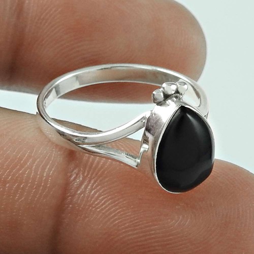 Great Creation! 925 Silver Black Onyx Ring