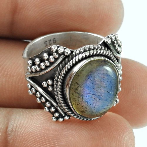 Awesome Design Of!! Labradorite 925 Sterling Silver Ring