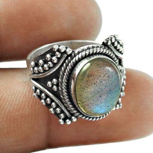 Best Design!! Labradorite 925 Sterling Silver Ring