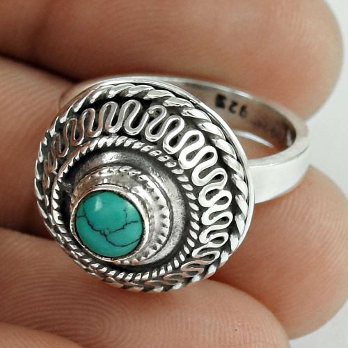 Island Fantasy! 925 Silver Turquoise Ring