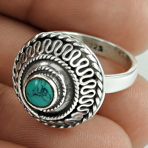 Spectacular Design! 925 Silver Turquoise Ring Großhändler