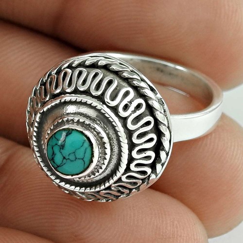 Excellent! 925 Silver Turquoise Ring