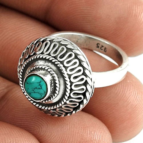 Briliance! 925 Silver Turquoise Ring Manufacturer India