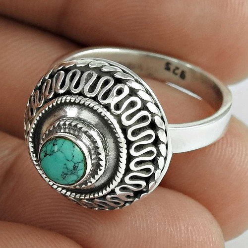 Modern Style! 925 Silver Turquoise Ring Wholesale