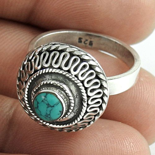 Franqipani Queen! 925 Silver Turquoise Ring