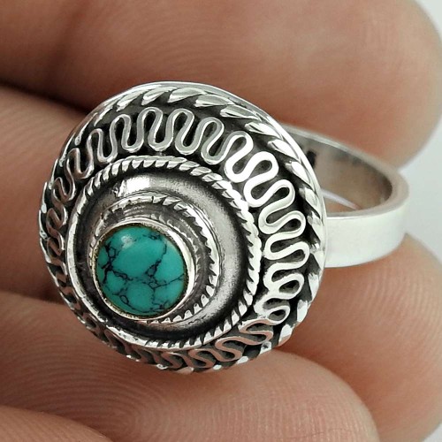 Lady Elegance! 925 Silver Turquoise Ring Supplier