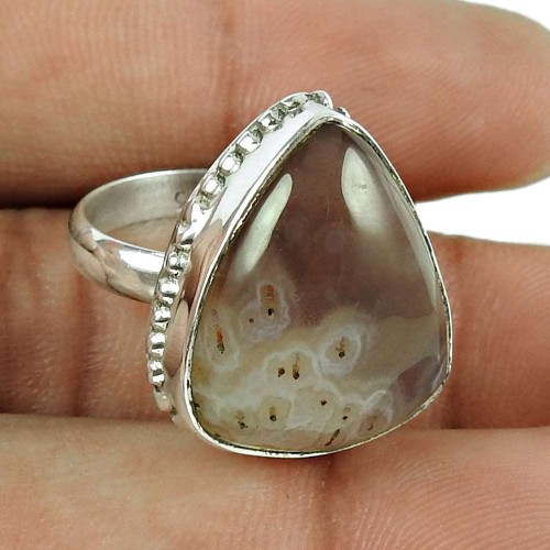 Perfect 925 Sterling Silver Botswana Agate Gemstone Ring Jewellery
