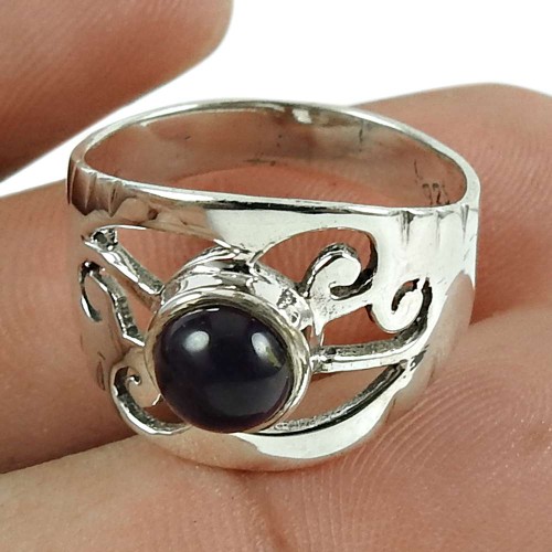 Designer Amethyst Gemstone 925 Sterling Silver Ring Indian Jewellery