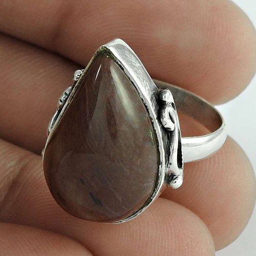 925 Sterling Silver Fashion Jewellery Rare Imperial Jasper Gemstone Ring