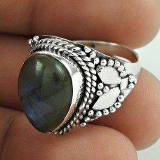 925 Sterling Silver Jewellery !! Bloom Fashion Labradorite Gemstone Silver Jewellery Ring