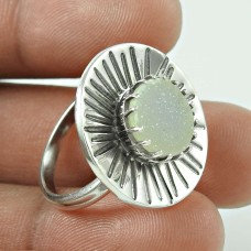 Best Selling ! Druzy Gemstone 925 Sterling Silver Ring