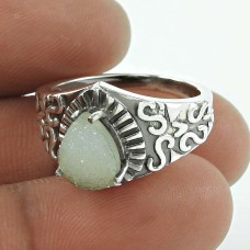 Hot Style ! Druzy Gemstone 925 Sterling Silver Ring Fournisseur