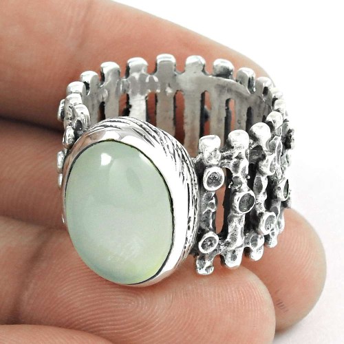 Classy Style!! 925 Sterling Silver Chalcedony Ring Wholesale Price