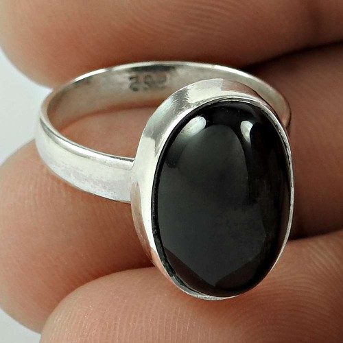 Best Quality Black Star Gemstone Silver Ring Jewellery Fabricant