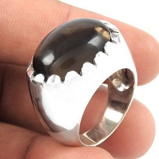 Big Amazing ! Smoky Quartz Gemstone 925 Sterling Silver Ring Hersteller