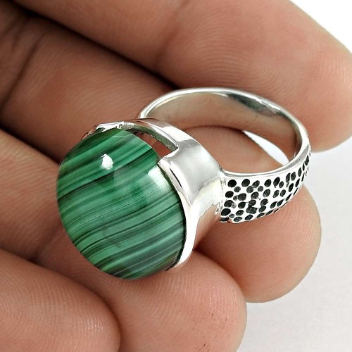 My Sweet! 925 Sterling Silver Malachite Ring Exporter