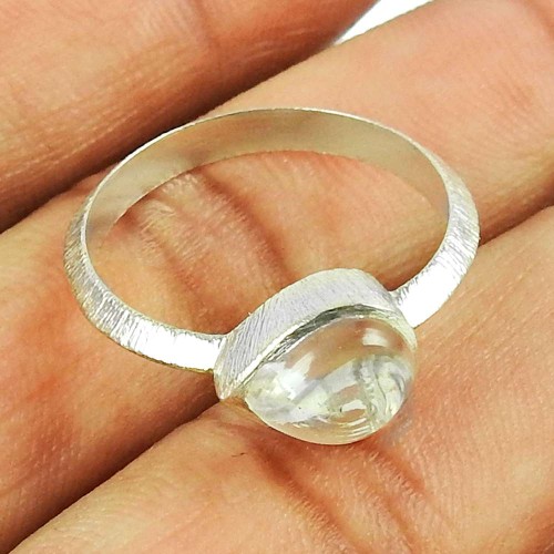925 Sterling Silver Jewellery Charming Crystal Gemstone Ring Fabricante