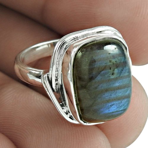 Labradorite Gemstone Ring 925 Sterling Silver Traditional Jewelry Manufacturer India