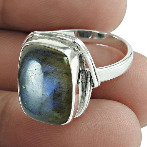 Labradorite Gemstone Ring 925 Sterling Silver Women Gift Jewelry Wholesale Price
