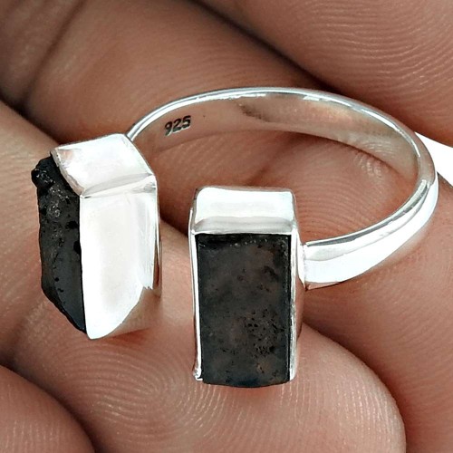 Volcanic Lava Gemstone Ring 925 Sterling Silver Engagement Gift Jewelry