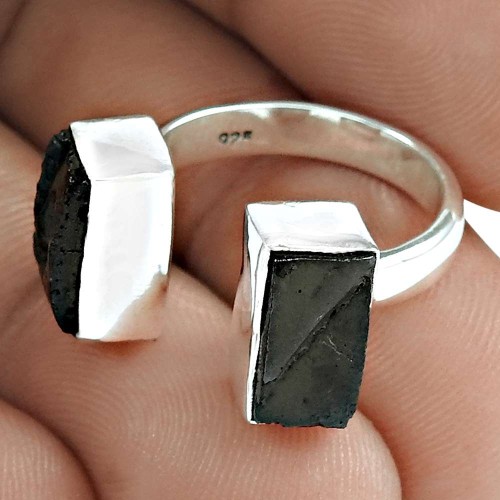 Lava Gemstone Ring 925 Sterling Silver Wedding Gift Jewelry
