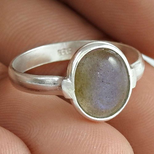 Engaging Labradorite Gemstone 925 Sterling Silver Ring Jewelry